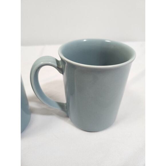 Mug Corning Coffee Cup Solid Robins Egg Blue Vintage USA Signed set of 2 - Picture 2 of 7
